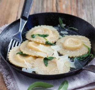 Schlutzkrapfen mit Hofhartkäse